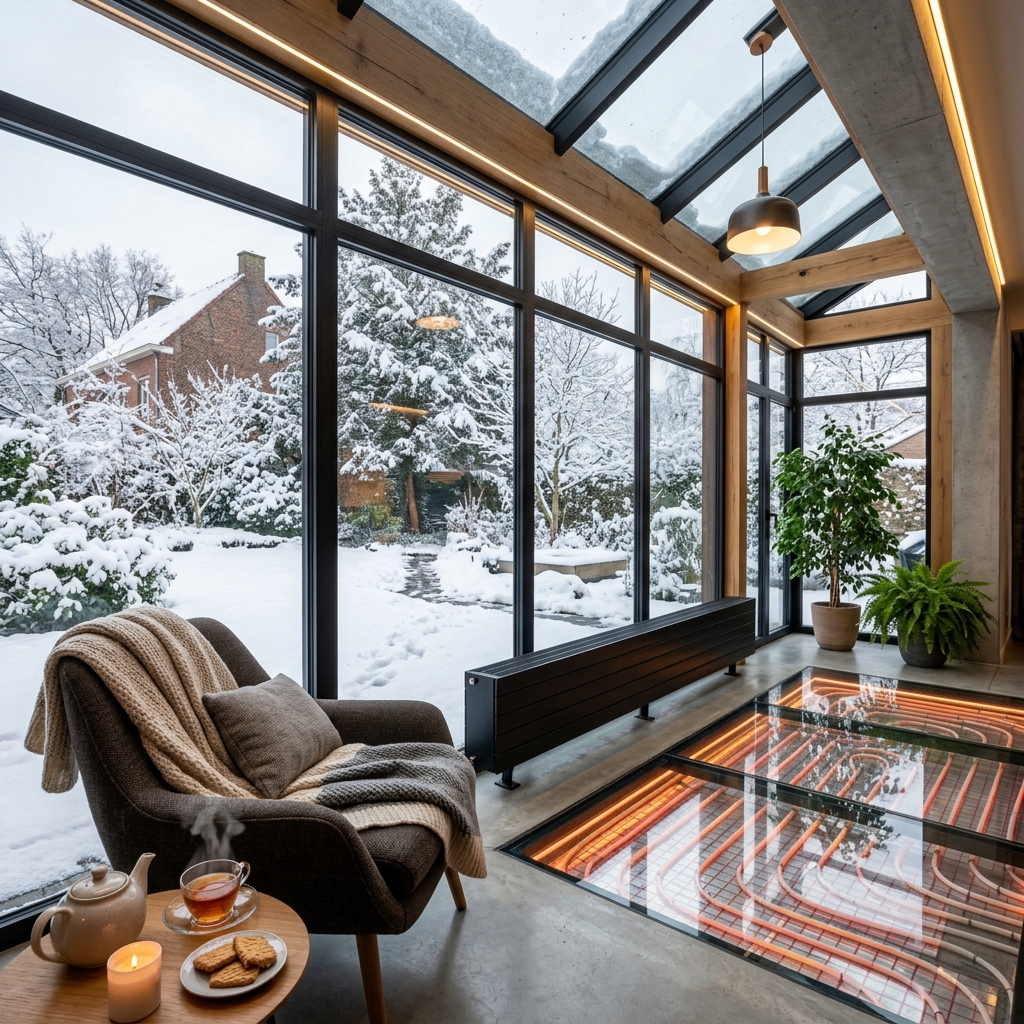 Isolation véranda : double vitrage, toit opaque et chauffage